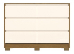 [14142247] COMODA HENN RAVENNA D737-127 6 CAJONES NATURAL/BLANCO