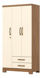 [14761079] ROPERO HENN ACAI DA133-127 3 PUERTAS NATURAL/BLANCO