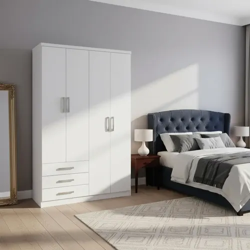 [14761082] ROPERO HENN CAJU DA135-10 4 PUERTAS BLANCO