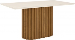 [14523134] MESA HENN SOLANA SC67-127 1.60 M C/VIDRIO NATURAL/BLANCO