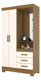 [14761091] ROPERO BRIZ B64-127 2 PUERTAS NATURAL/BLANCO