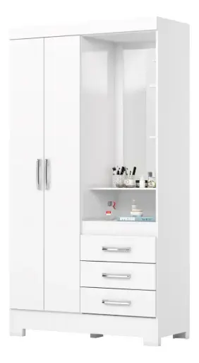[14761092] ROPERO HENN B64-66 2 PUERTAS C/ESPEJO BLANCO