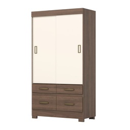 [14761058] ROPERO HENN BE25-135 2 PUERTAS CORREDIZAS CASTAÑO/BLANCO