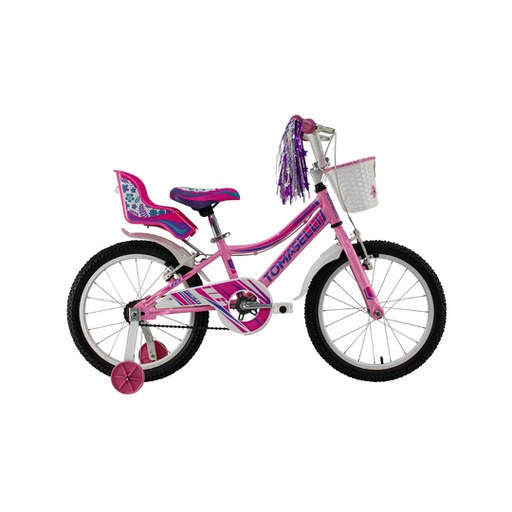 [23541429] BICICLETA TOMASELLI RIDER R16 FULL ROSA BLANCO