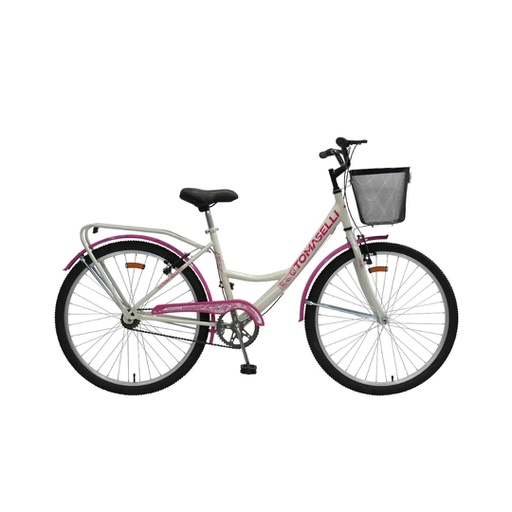 [23541438] BICICLETA TOMASELLI LADY R26 TLAD262BLAFU BLANCO FUCSIA