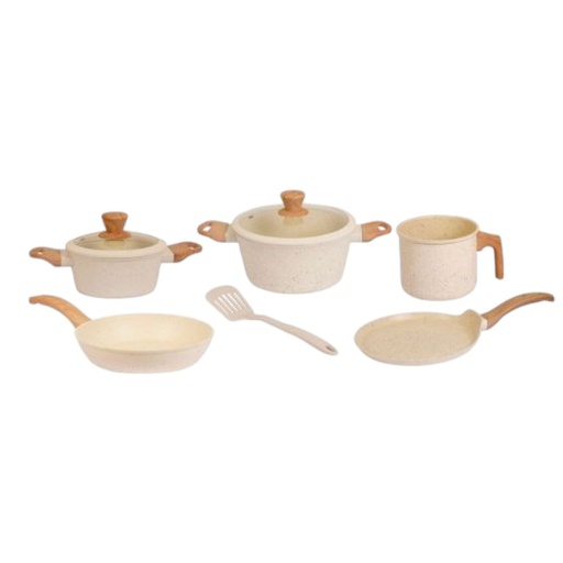 [11644104] BATERIA DE COCINA CAROL 51408 8 PZAS INDUCCION BLANCO