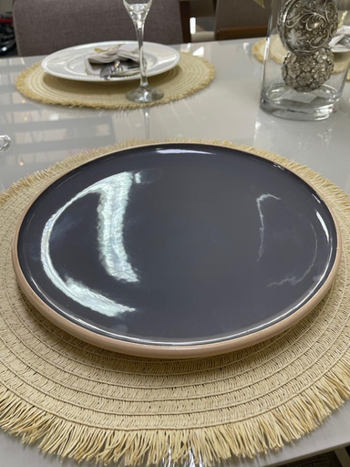 [11154003] PLATO PLAYO KORBA GRIS OSC BRILLANT C/BEIGE 27CM