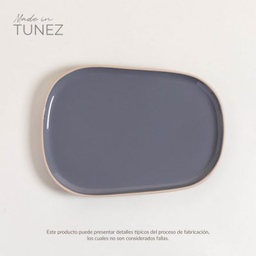 [11154023] PLATO PLAYO ZARZIS GRIS OSCCON BORDEN NAT 29X21CM
