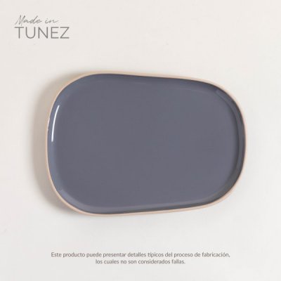[11154023] PLATO PLAYO ZARZIS GRIS OSCCON BORDEN NAT 29X21CM