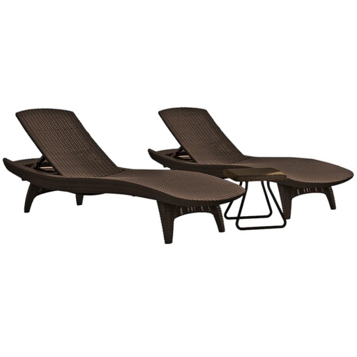 [16749115] SET 2 REPOSERAS MESA KETER PACIFIC 4 POS MARRON