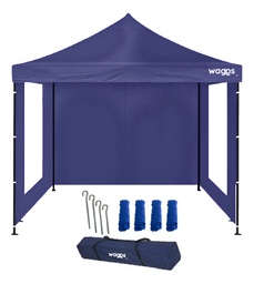 [21111074] GAZEBO WAGGS GZBO01 3X3 MTS AZUL CON PAREDES
