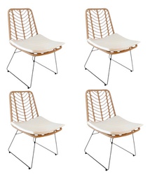 [16521049X4] SILLA PANUTA TRIBECA XDS109/BE COLOR NATURAL X4