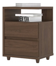 [14521056] MESA DE LUZ HENN CAMPECHE D07-130 2 CAJONES CASTAÑO