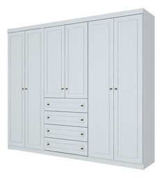 [14761007] ROPERO HENN AMERICANO D205-05 6 PUERTAS BLANCO