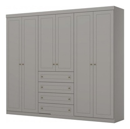 [14761008] ROPERO HENN AMERICANO D205-131 6 PUERTAS GRIS