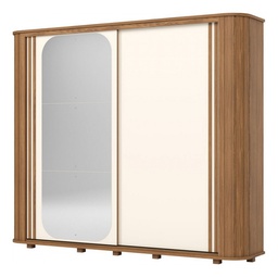 [14761024] ROPERO HENN MOZZATE D340-202 2 PUERTAS OFF NAT OFF WHITE NEGRO