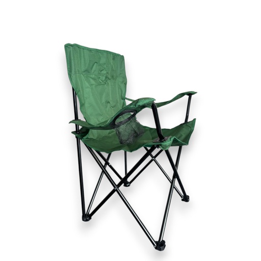 [21632044] SILLA PLEGABLE DIRECTOR TLH-8032 CON POSA VASOS VERDE