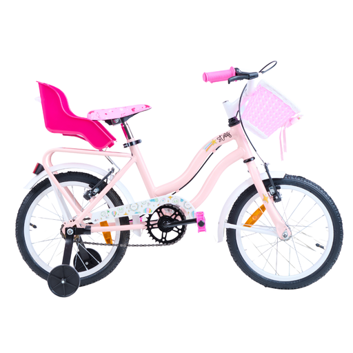 [23541151] BICICLETA ENRIQUE STARS R14 DAMA C/CANASTO ROSA VINTAGE