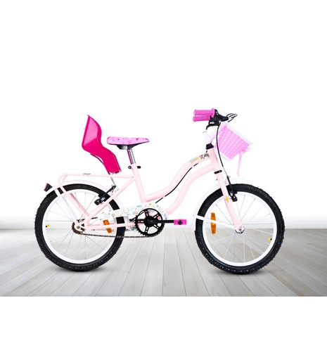 [23541153] BICICLETA ENRIQUE STARS R16 C/CANASTO DAMA ROSA VINTAGE