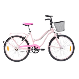 [23541470] BICICLETA ENRIQUE MELODY R24 DAMA C/CANASTO ROSA