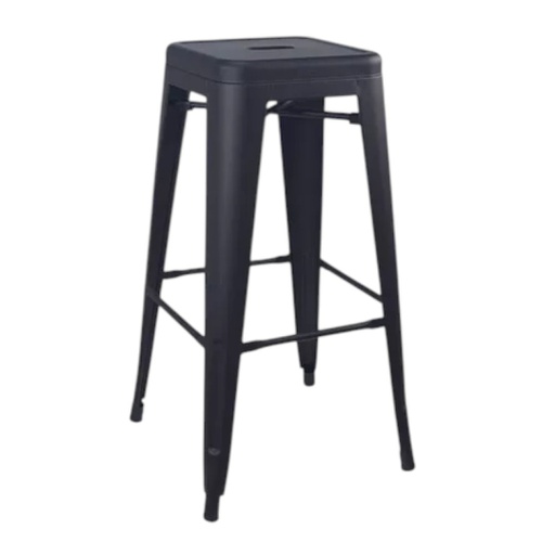 [14797007] BANQUETA UTILE TOLIX ACERO 76 CM NEGRO MATE