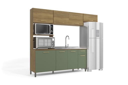[14076019] KIT COCINA COMPACTA KAPPESBERG L780A NGVE C/ MESADA