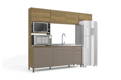 [14076020] KIT COCINA COMPACTA KAPPESBERG L780A NGFE C/ MESADA