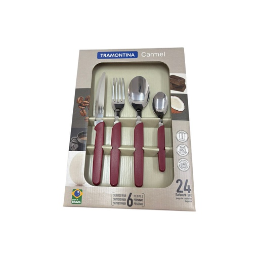 [11153031] JUEGO DE CUBIERTOS TRAMONTINA X24 23499/027 CARMEL BORDO