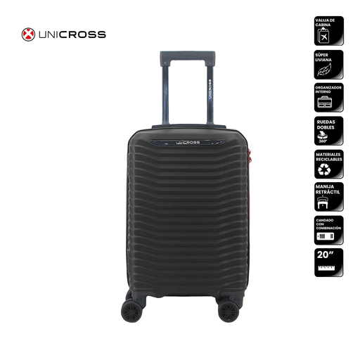 [33511048] VALIJA UNICROSS 20" 62.2076N20 ABS NEGRA