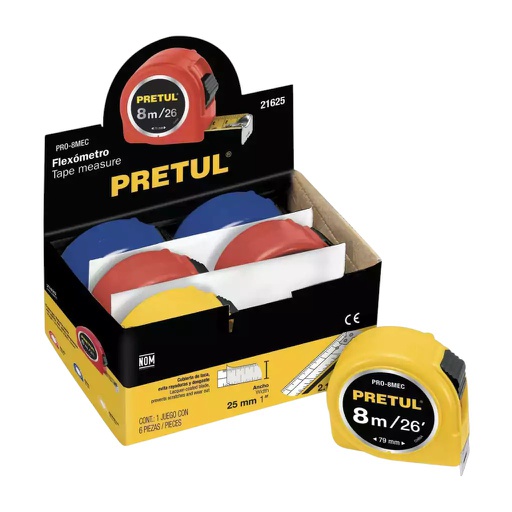 [03125008] CINTA METRICA PRETUL 21625 8M 25MM