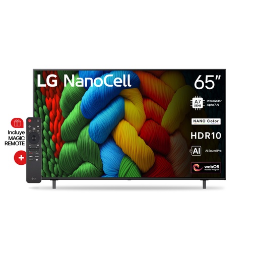 [63827013] SMART TV LG 65" 65NANO80SA ULTRA HD AI THINQ