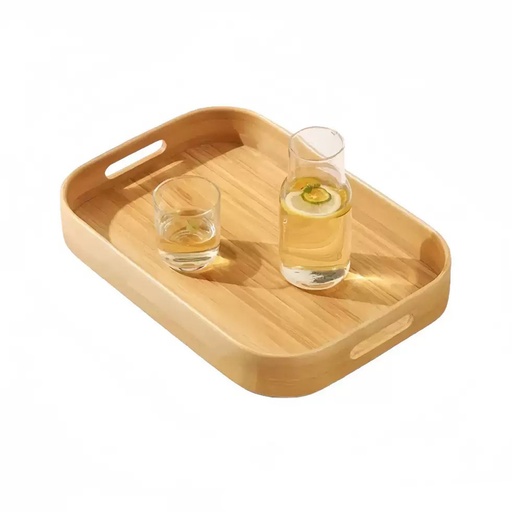 [11296011] BANDEJA RECTANGULAR BAMBU C6644 CON ASA