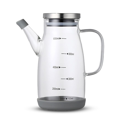 [17224008] ACEITERA CON BASE Y TAPA DE VIDRIO 600ML C5849