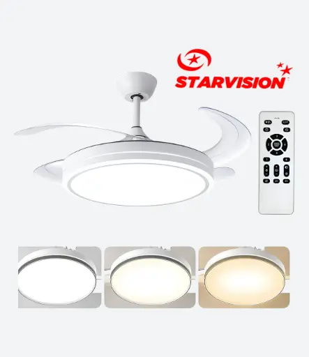 [54938037] VENTILADOR RETRACTIL LUZ LED V-113803