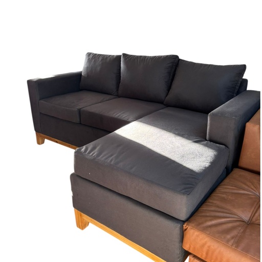 [14798050] SOFA NIZA EN L 2.10 X 1.60 GRIS PANA GRAFITO 