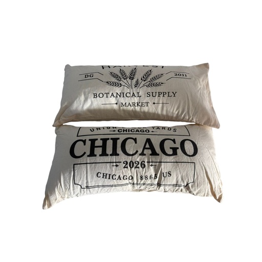 [13035010] ALMOHADON LIENZO ESTAMPADO 50X25