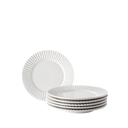 [11701075] PLATO PLAYO X6 STONWARE PLISSE 26CM BLANCO   