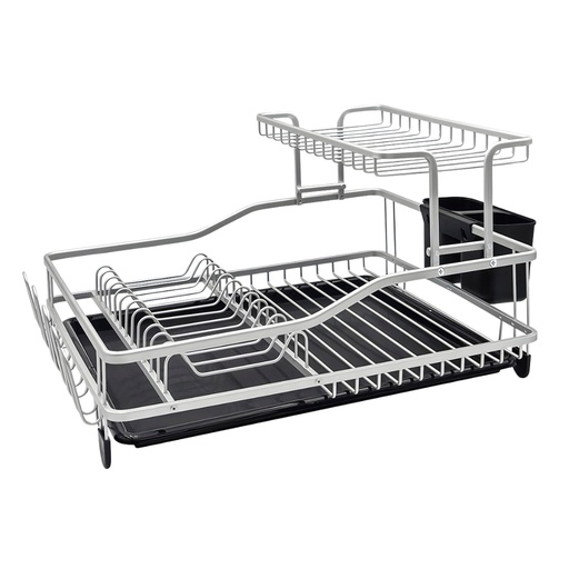 [11076010] ESCURRIDOR CAROL 1524 2 NIVELES ALUMINIO Y NEGRO