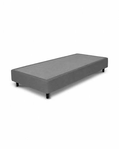 [13142121] SOMMIER BOX LA FAMILIA 90X200 CM TELA GRIS OSCURO BOX2072