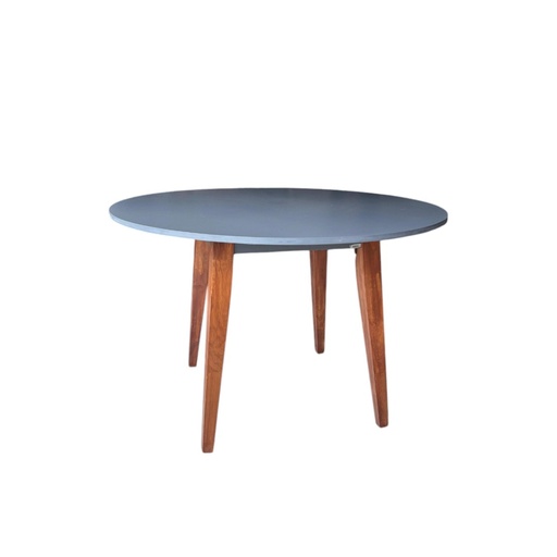 [14523131] MESA INMACOL NORWAY REDONDA 1.20 MTS CASTAÑO TAPA GRAFITO 159-3 