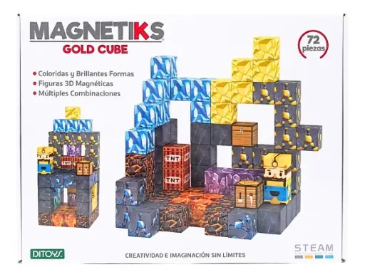 [34447231] CUBOS MAGNETICOS DITOYS GOLD CUBE 72 PIEZAS 3078